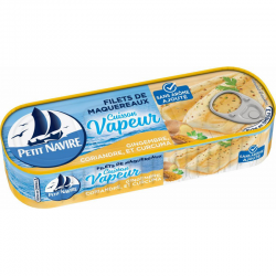 Petit Navire Filets De Maquereaux Vapeur Coriandre Gingembre & Curcuma Sans Arômes 110G