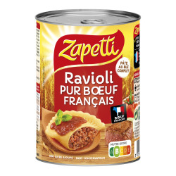 Zapetti Plat Cuisiné Ravioli Pur Bœuf La Boite De 400 G