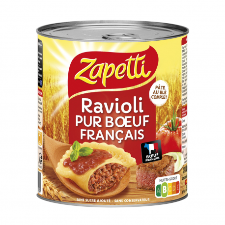 Zapetti Ravioli Pur Bœuf La Boite De 800 G