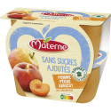 Materne Compotes Pomme Pêche Abricot S/Sucres Ajoutés Les 4 Pots De 97G