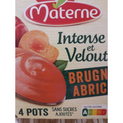 Materne Coupelle Intense Et Velouté Brugnon Abricot Les 4 Pots De 100G