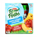 Pom'Potes Pomme Brugnon Les 4 Gourdes De 90G