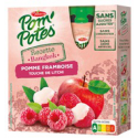 Pom'Potes Recette Bangkok Pomme Framboise Litchi Sans Sucres Ajoutés 4X90G