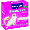 Vitakraft Compact Litière En Argile Pure White Pour Chat 5L