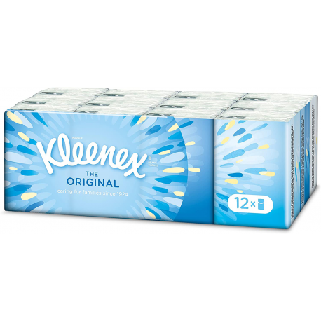 Kleenex Tissue Pocket 12 Pack, 7 4-Ply Tissues Per Pack