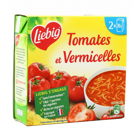 Liebig Soupe Tomates & Vermicelles Pastasoup' Les 2 Briques De 300G