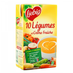 Liebig Soupe Aux 10 Légumes Et Crème Fraiche La Brique D'1L