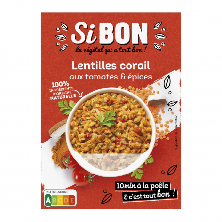Sibon Lentilles De Corail Tomate & Épices La Boite De 280G
