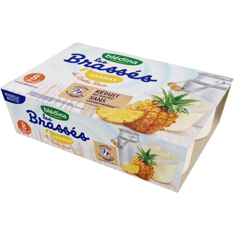 Bledina Dessert Bebe De 8 A 36 Mois Les Brasses Ananas Les 6 Pots De 95g Drh Market Sarl