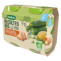 Blédina Les Récoltes Bio Petits Pots Bébé Dès 6 Mois, Courgettes Poulet Thym Bio Les 2 Pots De 200G