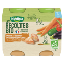 Blédina Les Récoltes Bio Petits Pots Bébé Dès 6 Mois, Légumes Poulet Fermier Cumin Les 2 Pots De 200G