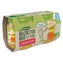 Blédina Les Récoltes Bio Cocktail De Fruits Dès 6 Mois Pack De 130 G X 2 - 260 G