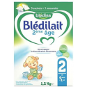 Blédina Blédilait Lait En Poudre 2Eme Age 6 À 12 Mois La Boite De 2 Sachets De 600G