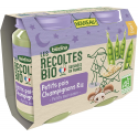 Blédina Les Récoltes Bio Petits Pois Champignons Riz Dès 8 Mois Pack De 200 G X 2 - 400 G