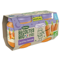 Blédina Les Récoltes Bio Carottes Semoule Dès 6 Mois Pack De 130 G X 2 - 260 G