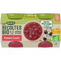 Blédina Les Récoltes Bio Compotée Avec Morceaux Pommes Cassis 2X130G
