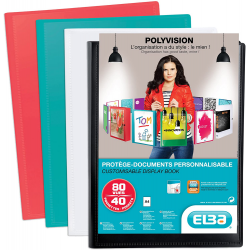 Elba Protege Documents Crossline A4 80 Pochettes Assorti