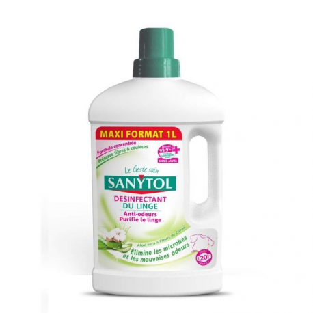 Sanytol Désinfectant Du Linge Aloe Vera Fleurs De Coton 1 Litre