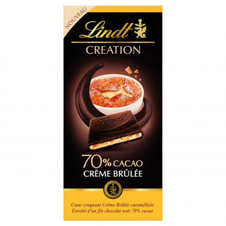 Lindt Création Chocolat Noir Crème Brûlée La Tablette De 140G
