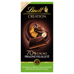 Lindt Création Chocolat Noir Praliné La Tablette De 145G