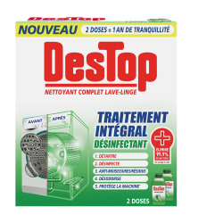 Destop Nettoyant Lave-Linge Traitement Intégral Les 2 Flacons De 250 Ml