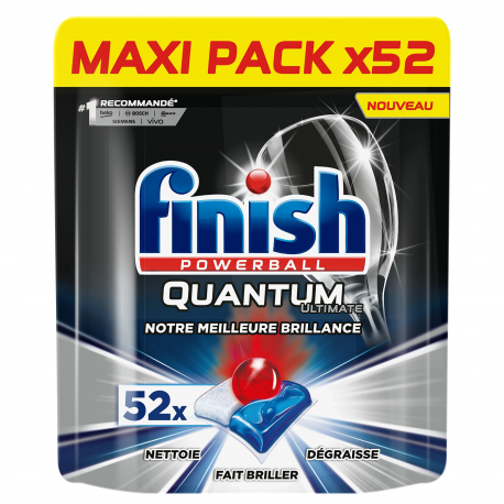 Finish Tablette Lave Vaisselle Quantum Ultimate : La Boite De 52 Doses