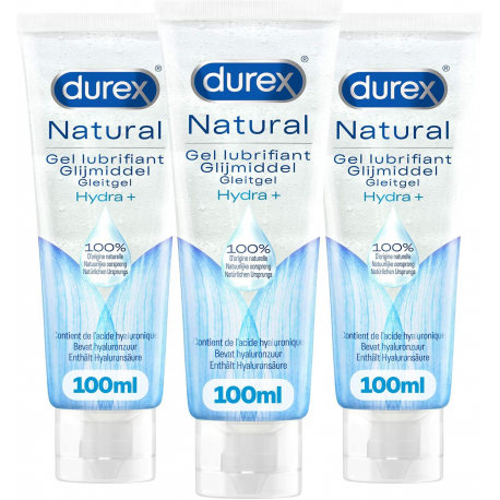 Durex Gels Lubrifiants Naturels Hydratants Base Eau ( Acide Hyaluronique ) 100Ml