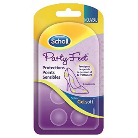 Scholl Protections Points Sensibles Party Feet Gel Soft Le Paquet De 6