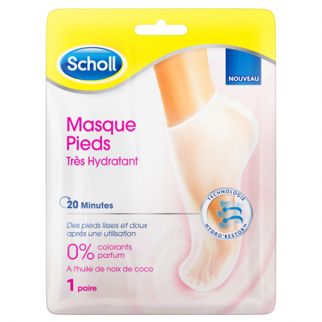 Scholl Masque Pieds Très Hydratant : La Paire