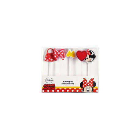 Devineau 5 Bougies Anniversaire Minnie Mouse
