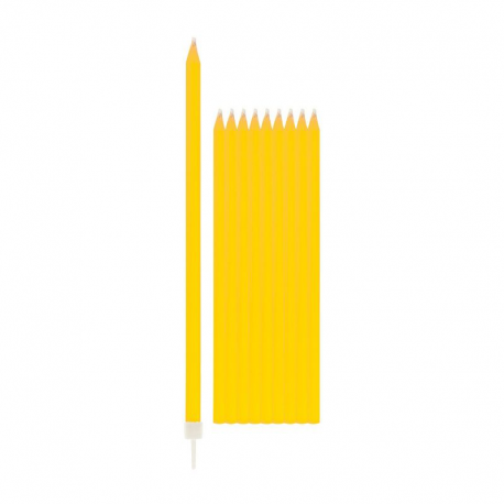 Devineau Blister 20 Bougies Aniversaire + Bobeche Jaune