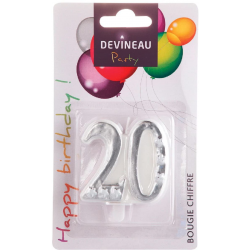 Devineau Blister Bougie Chiffre 20 Ans