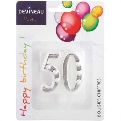 Devineau Blister Bougie Chiffre 50 Ans