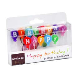 Devineau Bougie Anniversaire Happy Birthday