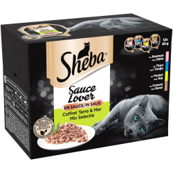 Sheba Barquettes Pour Chats Adultes Aux Viandes Et Poissons : Les 12 Barquettes De 85 G