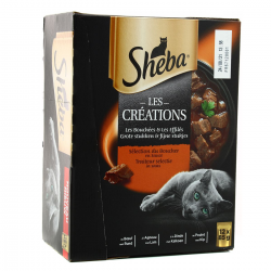 Sheba Pâtés Pour Chat En Sauce Sélection Du Boucher : La Boite De 12 Sachets De 85G