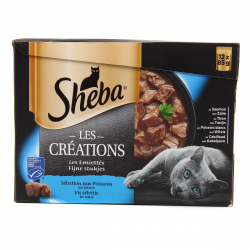 Sheba Pâté Pour Chat Aux Poissons Msc : Le Pack De 12 Boites De 85G