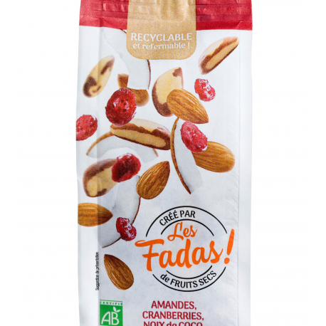 Les Fadas Fruit Sec Mélange Fruits Secs Bio : Le Sachet De 145G