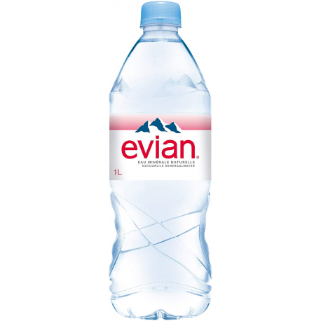 Evian Eau Minérale Naturelle En Bouteille 1 L