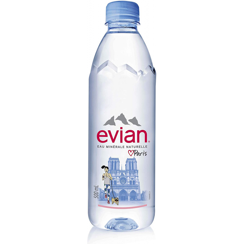 Bouteille d'eau 500 ml - Eau Minérale Naturelle - Evian
