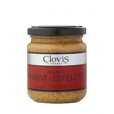 Clovis France Moutarde Au Piment D'Espelette : Le Pot De 200G