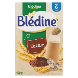 Blédina Blédine Céréales Bébé Dès 6 Mois Blé & Cacao La Boite De 400G
