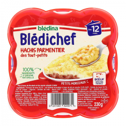 Blédina Blédichef Plat Bébé Dès 12 Mois Hachis Parmentier Des Tout-Petits La Barquette De 230G