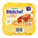Blédina Blédichef Plat Bébé Dès 12 Mois Petits Spaghetti À La Bolognaise La Barquette De 230G