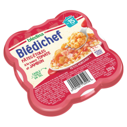 Blédina Blédichef Pâtes Etoiles À La Sauce Tomate Et Jambon Dès 15 Mois Assiette 250 G