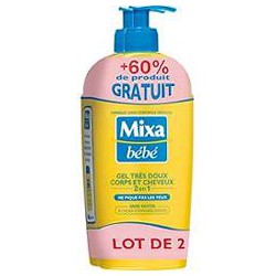 L.2 Gel Corps/Cheveux 2/1 250Ml+60% Grat Mixa Bebe
