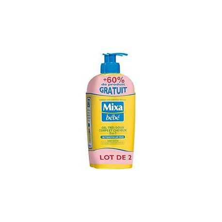 L.2 Gel Corps/Cheveux 2/1 250Ml+60% Grat Mixa Bebe