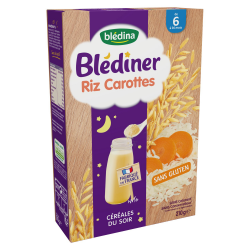 Blédina Céréales Pour Bébé Dès 6 Mois Riz & Carotte La Boite De 210G