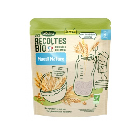 Blédina Les Récoltes Bio Muesli Nature Dès 6 Mois Etui De 180 G