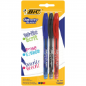 Bic Stylos Gel Effaçables Pointe Moyenne Bleu/Noir/Rouge Gel-Ocity Illusion ( Lot De 3 )